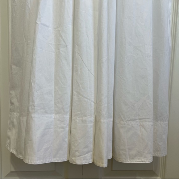 J. Crew Elena Shirt-Dress Short-Sleeve Smocked Waist White Cotton Poplin Size 12 - Picture 7 of 16